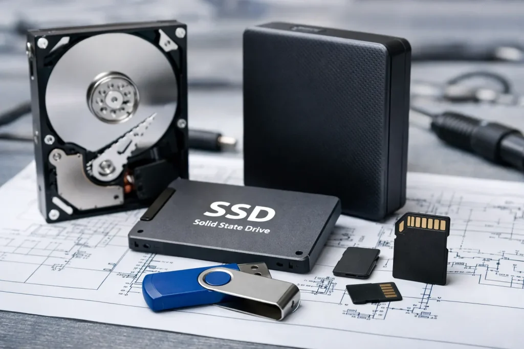 dispositivos de almacenamiento para recuperación de datos discos duros ssd pendrive tarjeta sd