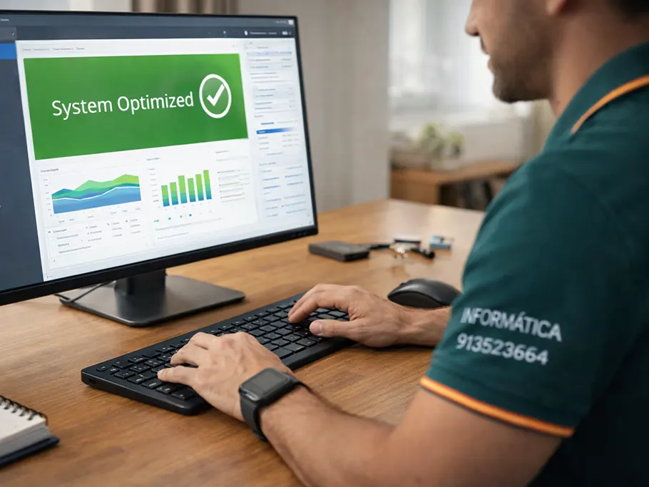 Optimización de sistema operativo en ordenador en Boadilla del Monte por técnico informático